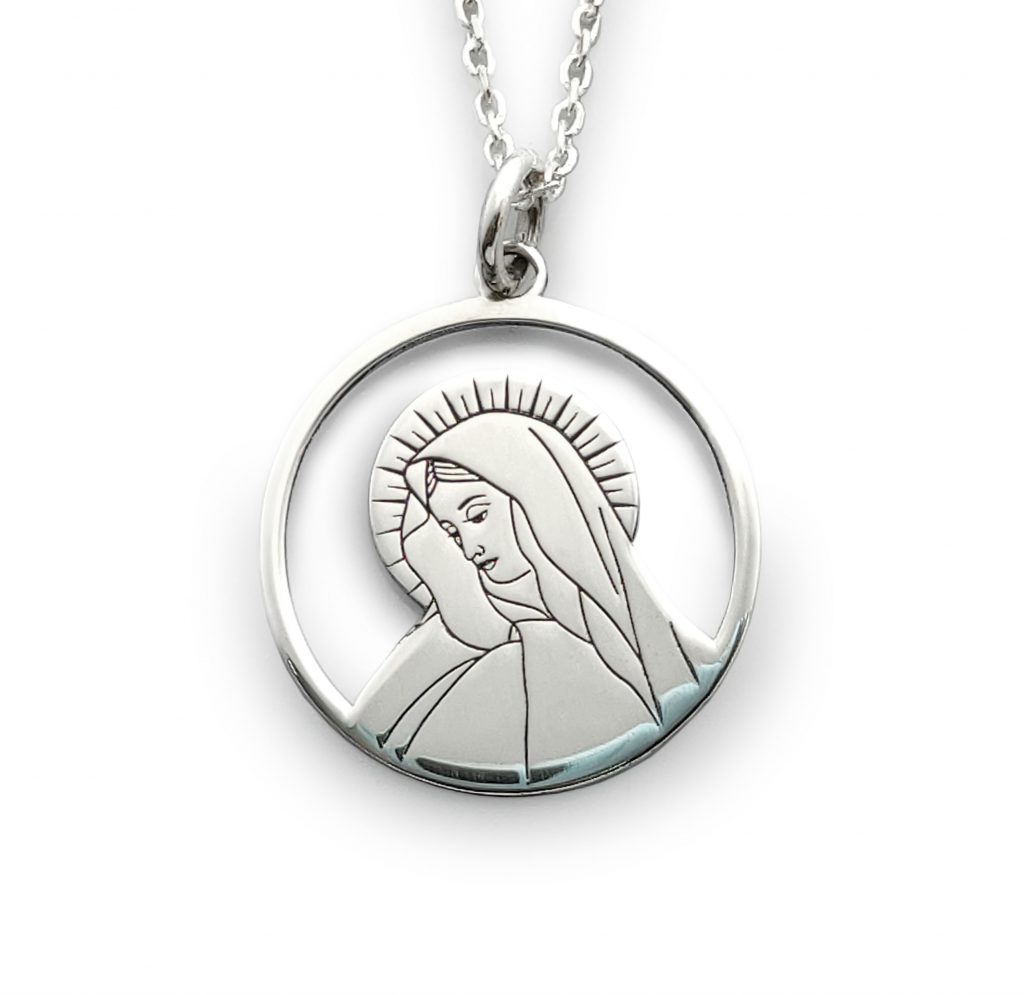 Medalik srebrny Maryja
